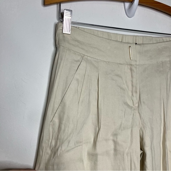 Apt. 9 slit hem long linen wide leg pants cream size 2 new with tags! - Picture 4 of 10